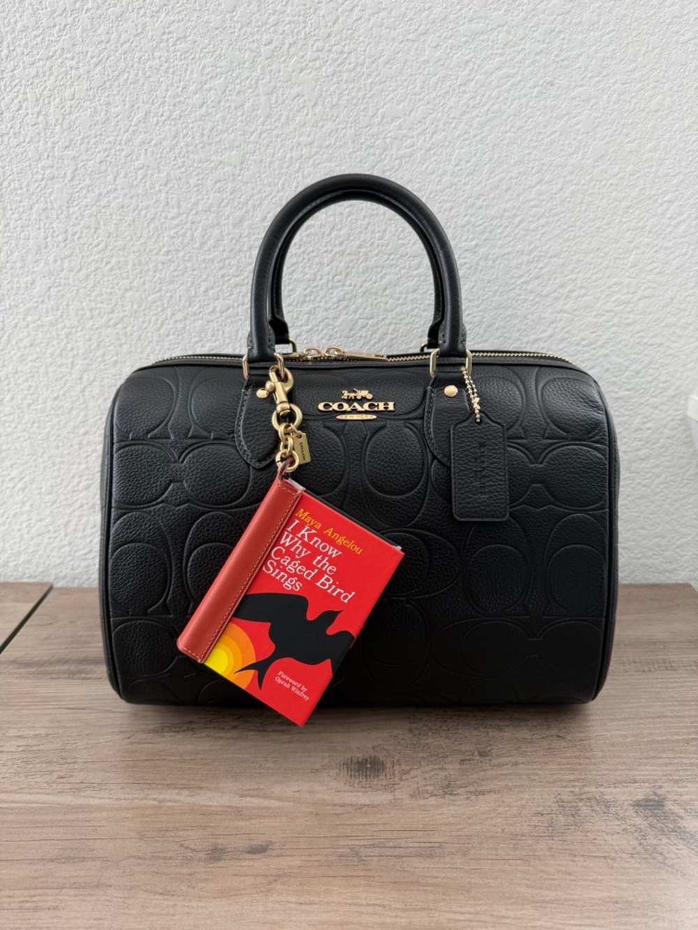 Coach Book Bag Charm - I Know Why The Caged Bird Sings By Maya Angelou